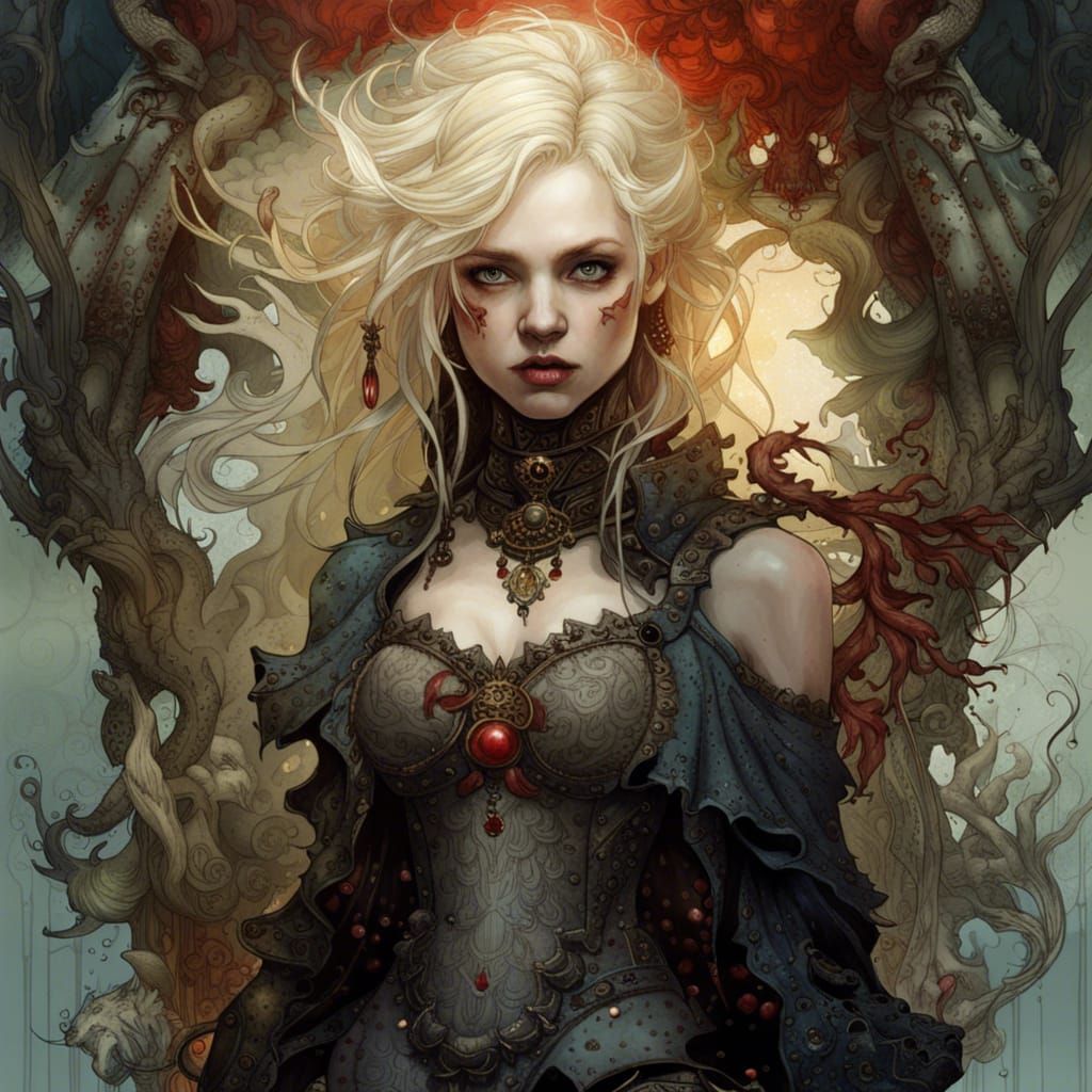 Gorgeous Vampire Girl in Fantasycore Style