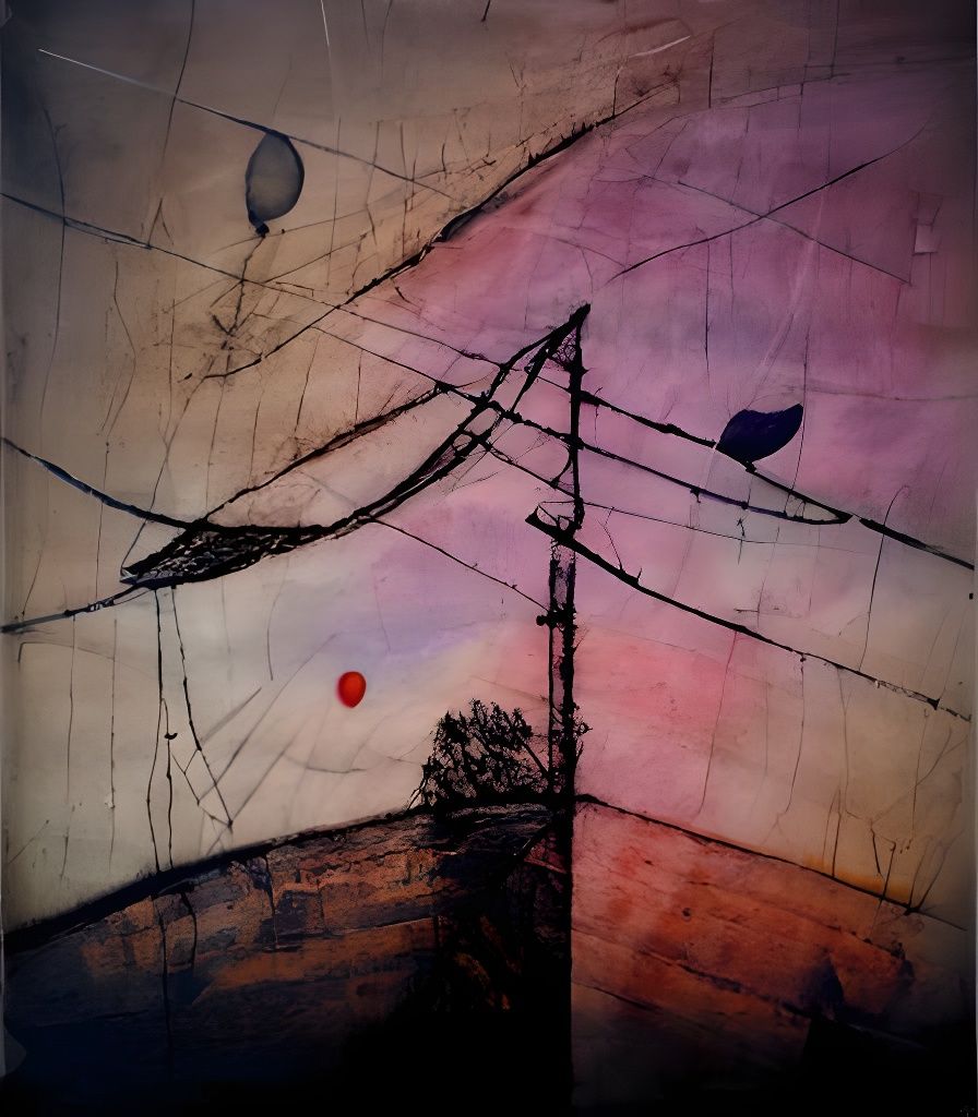 Red Balloon in City Street: Surrealist Twilight