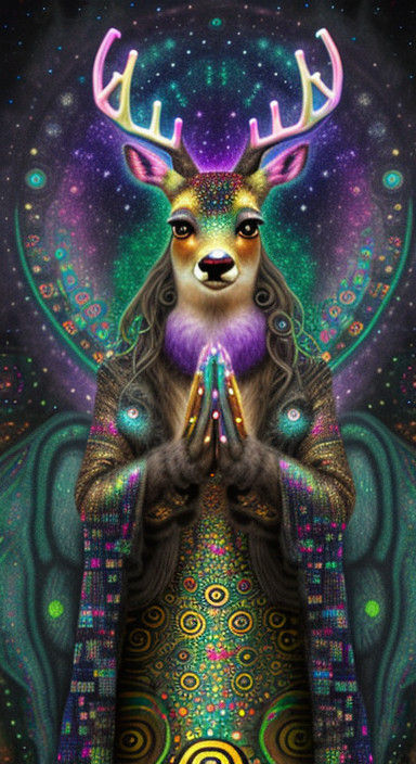 Cyberpunk Goddess in Trenchcoat of Light: A Holographic Visi...