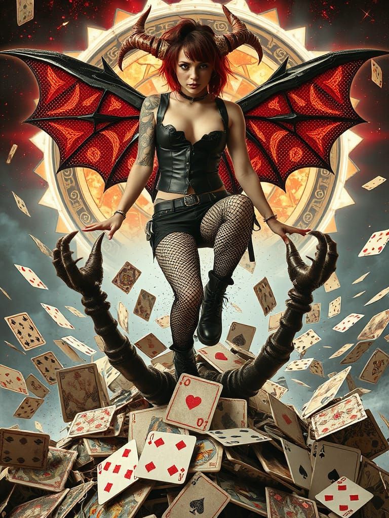 Punk Rocker Ascends in Surreal Digital Art