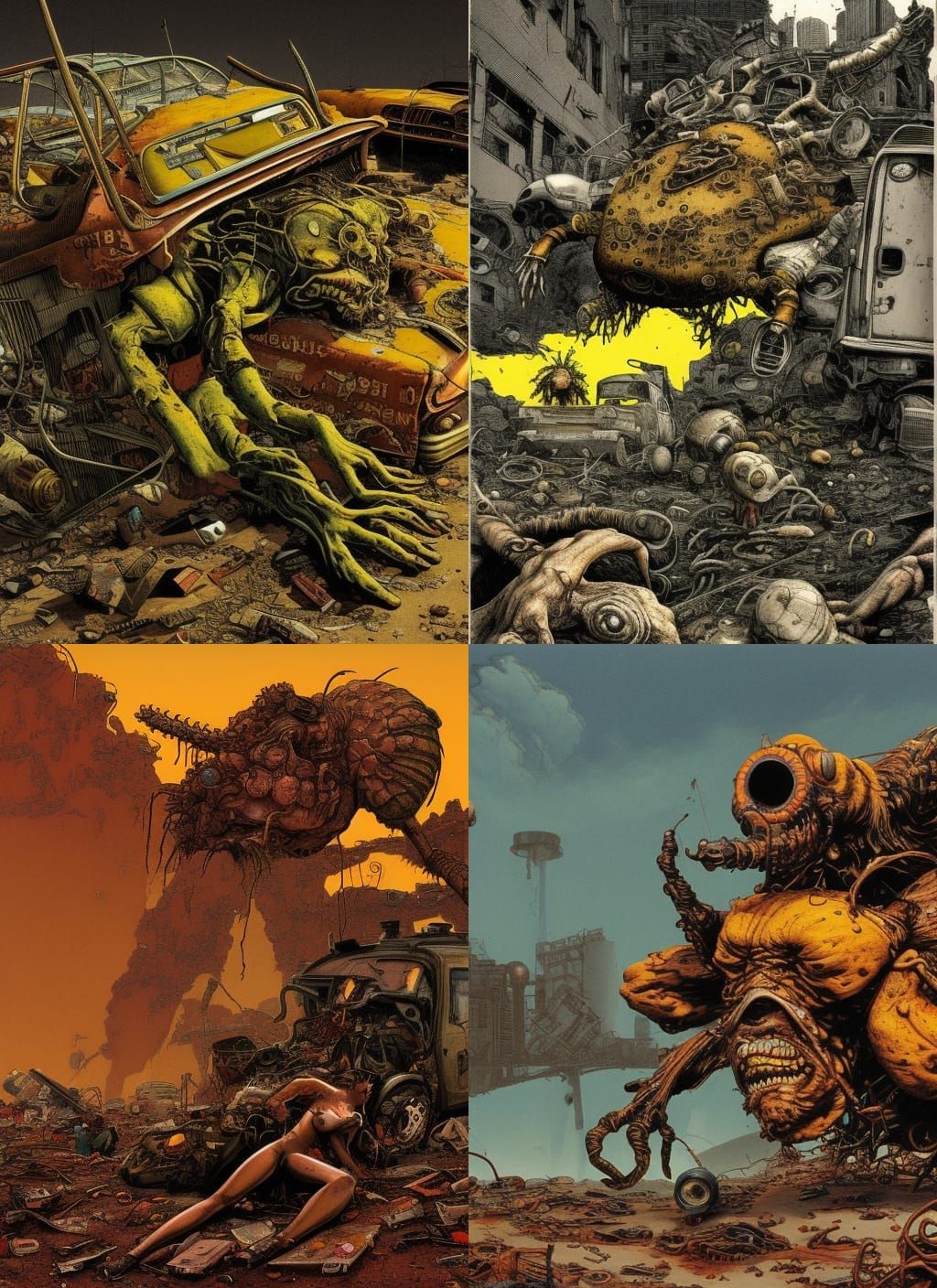 Giant Diseased Bedbug in Dystopian Wasteland