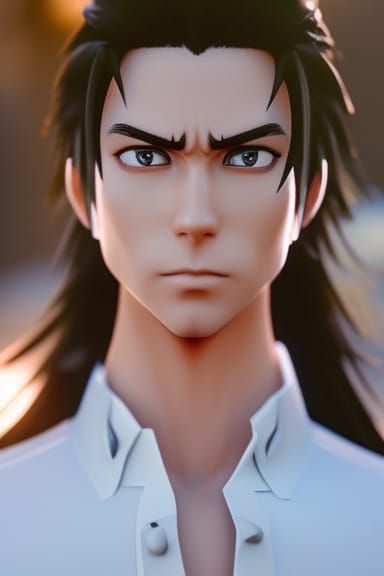 Anime Portrait of a Stoic Man