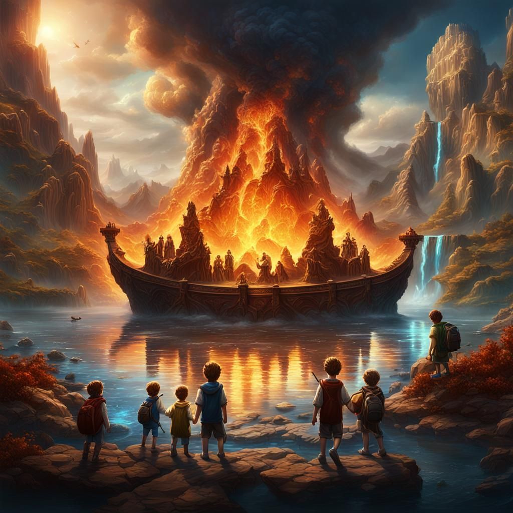 Children Surrounded by Gods: Fantasy Concept Art
