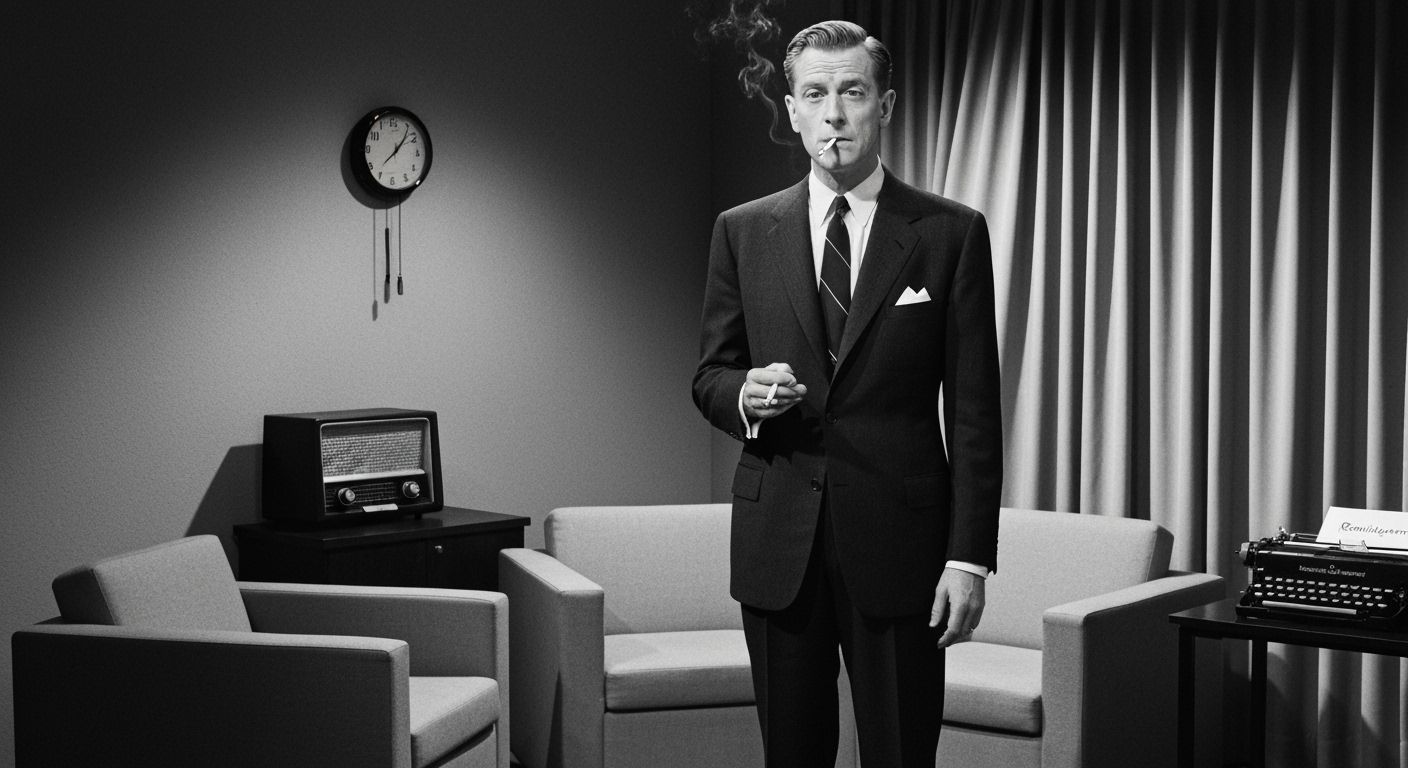 Rod Serling in Noir Style, Twilight Zone Scene