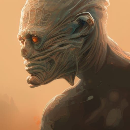 Detailed Cronenberg Beast Portrait