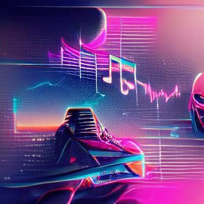 Synthwave Neon Retro Music Design