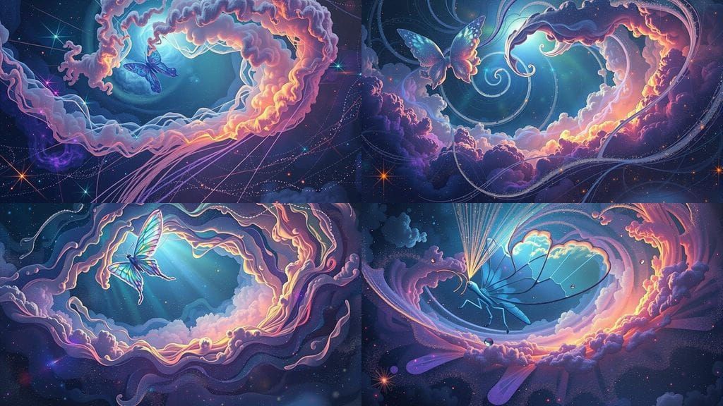 Cloud Butterfly Concept Art in Hyperdetailed 8K
