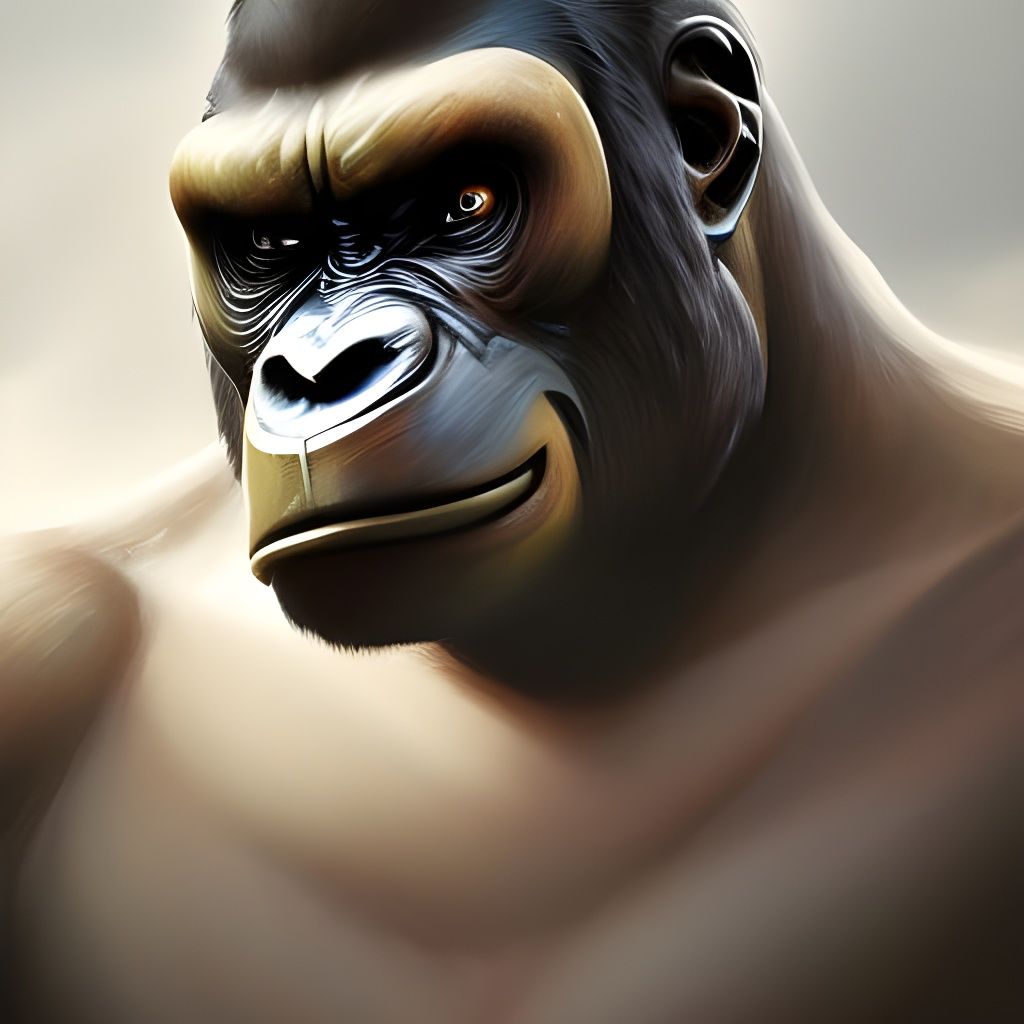 Hyperdetailed King Kong Portrait in Unreal Engine 5