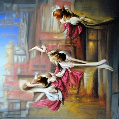Ballet Dancers on Stage in Renaissance Style