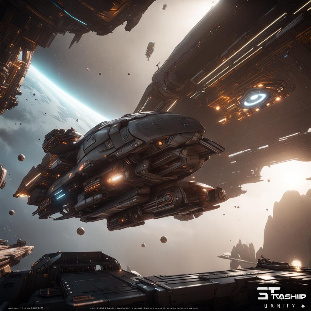 Epic 3D Starship Rendered in Unreal Engine 5