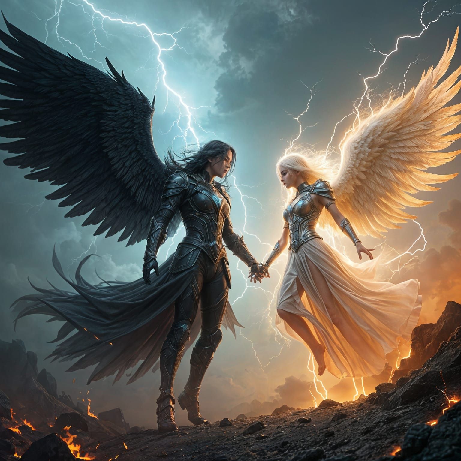 Darkness Angel vs Lightning Angel Dream Movie