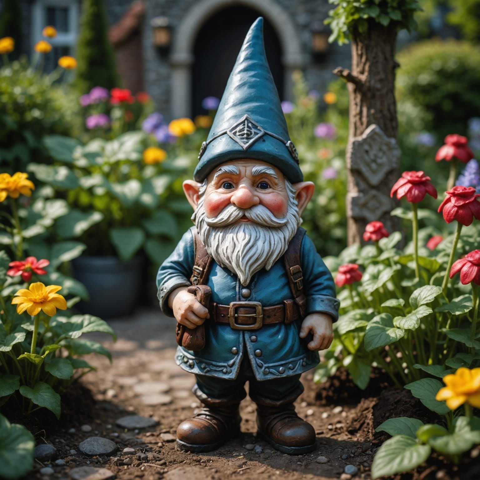 Garden Gnome in Hyperrealistic Detail