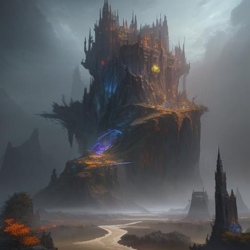 Fantastical Matte Painting in Deep Color