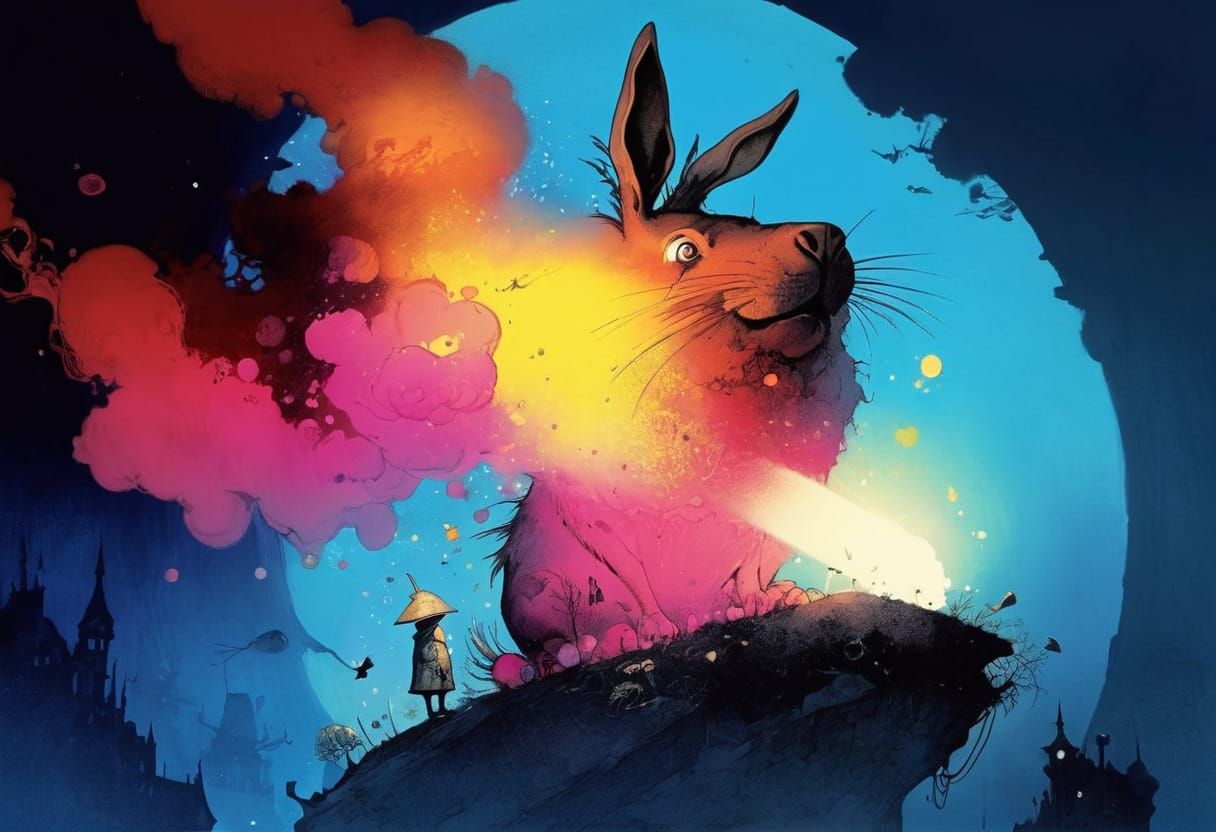 Fantastic Illustration in Gothic Surrealist Style