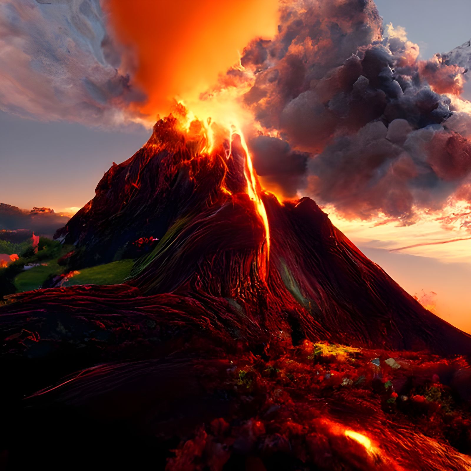 A volcanic volcano