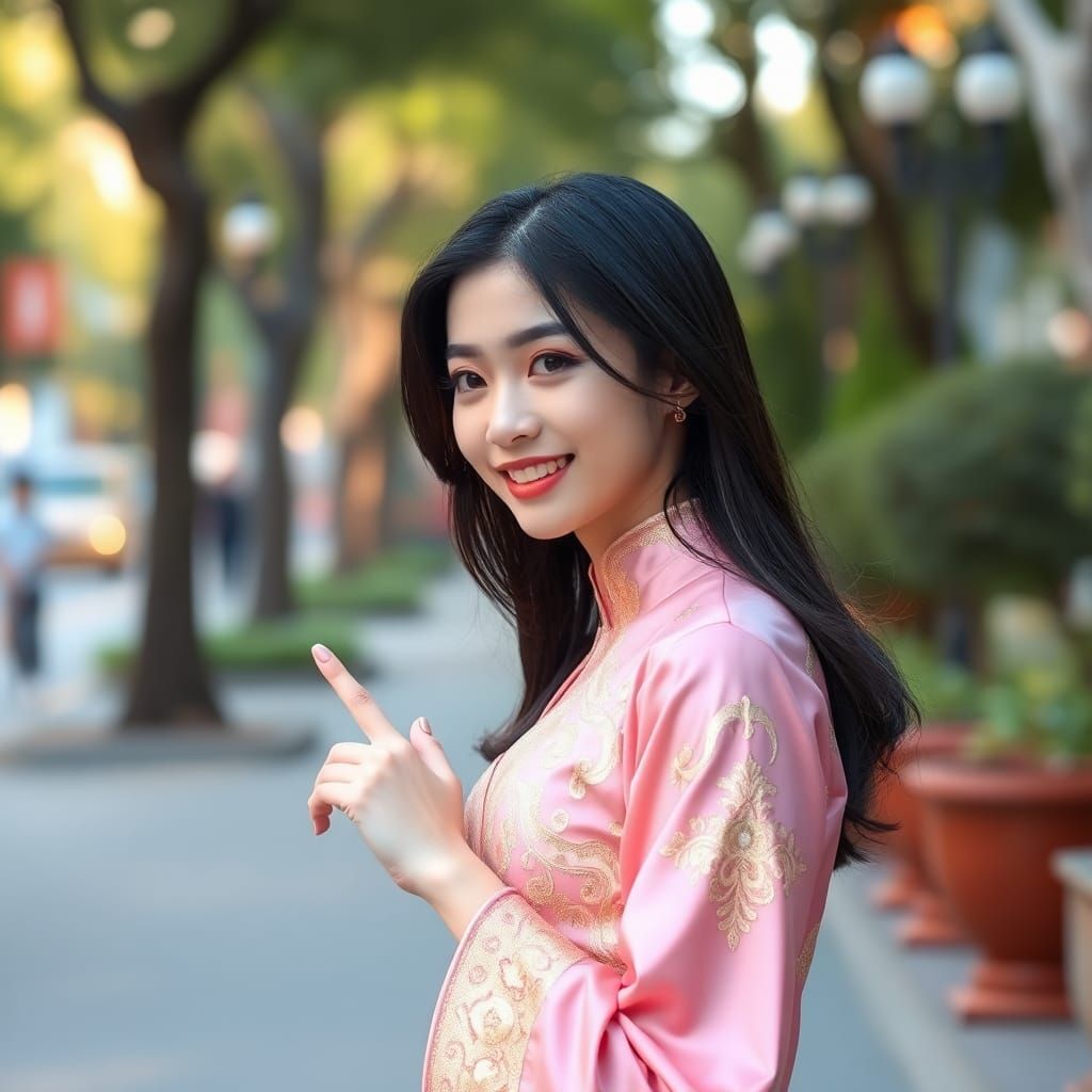 Japanese Woman in Thai Dress: Fashion Photography