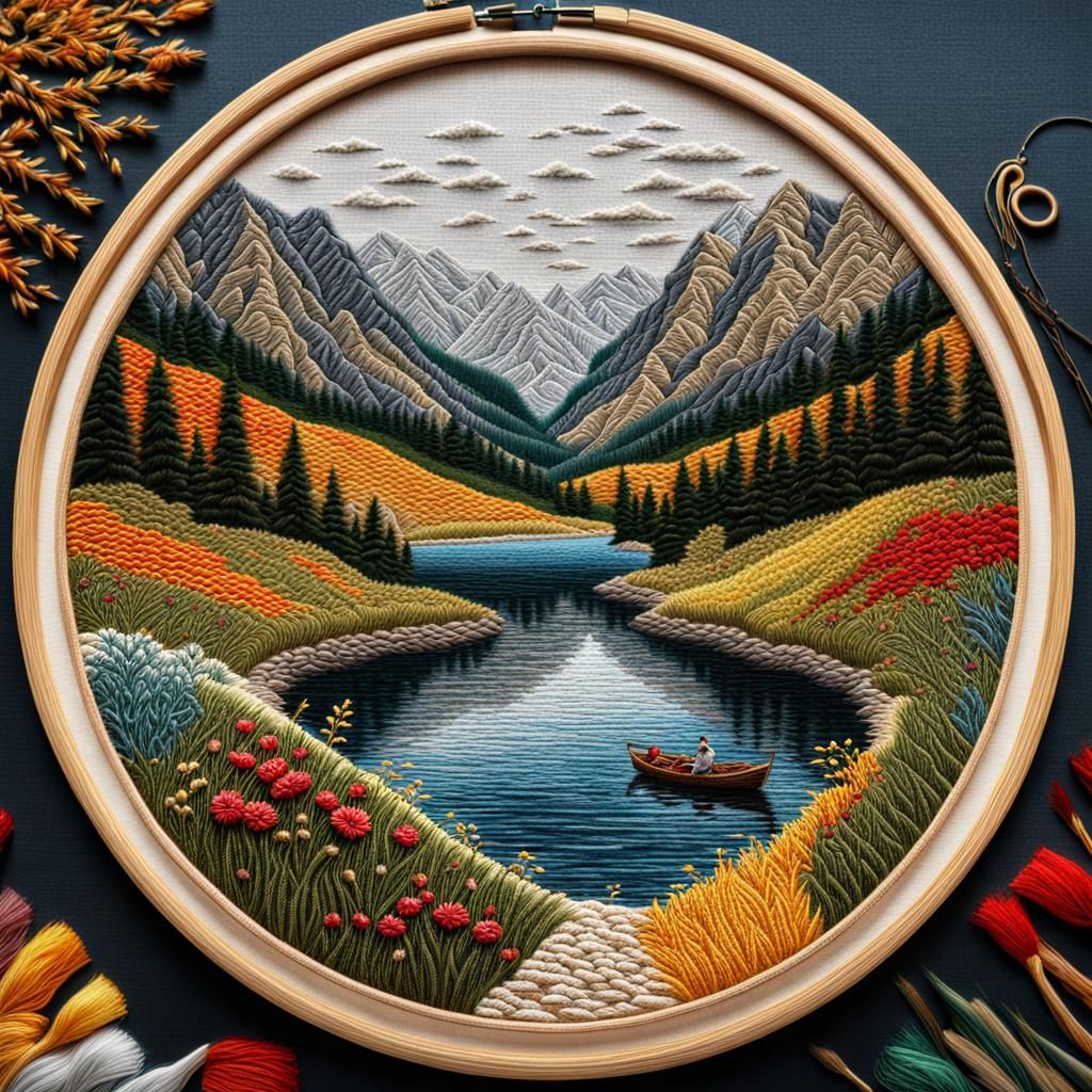 Embroidery Scene