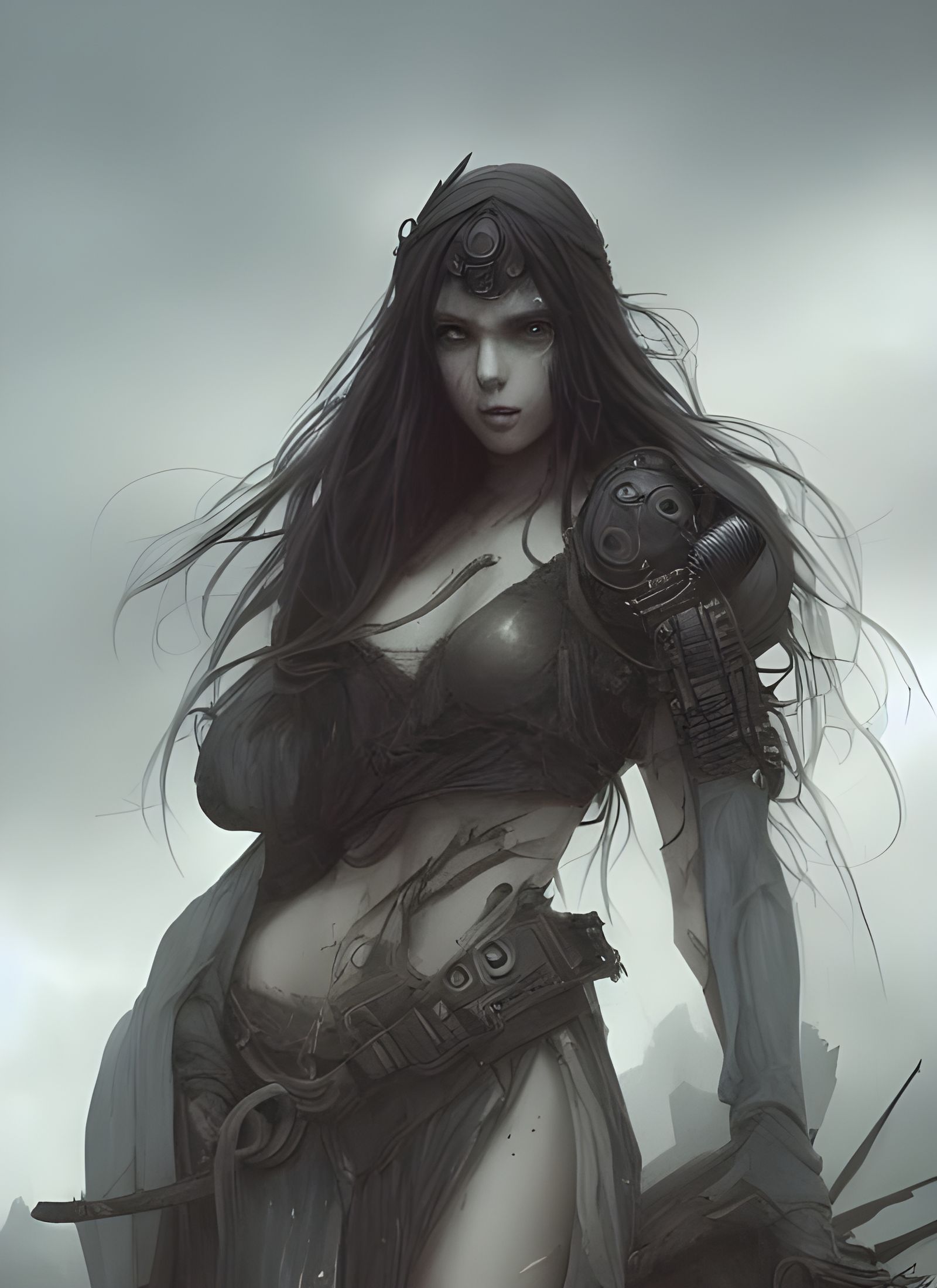 Post-Apocalyptic Goddess in Hyper-Realistic Digital Art