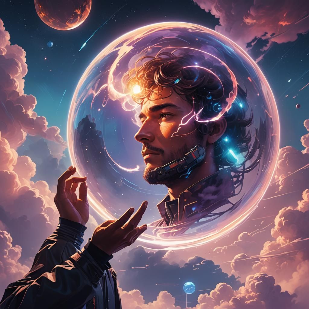 Dream Shaper Sculpting Stars with Glowing Hands