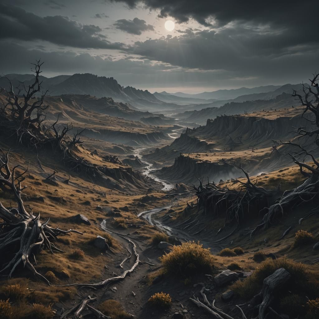 Nightmare Landscape in Realistic 8K