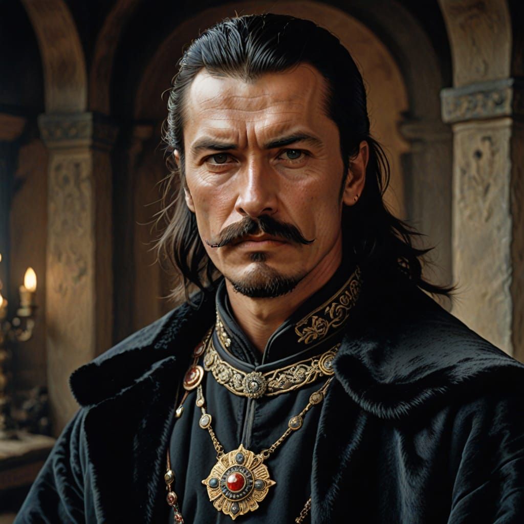 Cossack Warrior in Castle Chamber