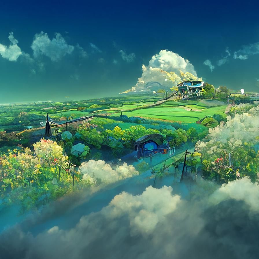 Anime Landscape Inspired by Studio Ghibli