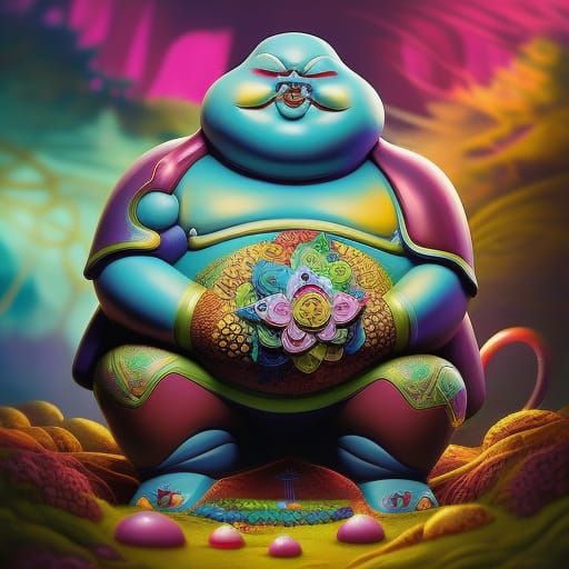 Candy Art Budai: Whimsical Digital Illustration