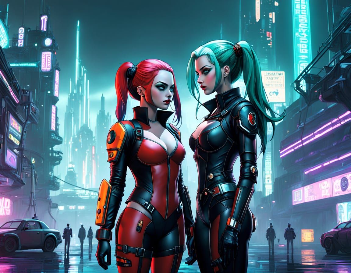Cyberpunk Queens of Dystopian Crime