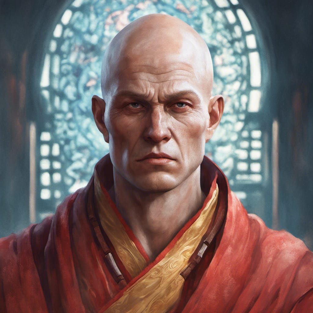 Bald monk