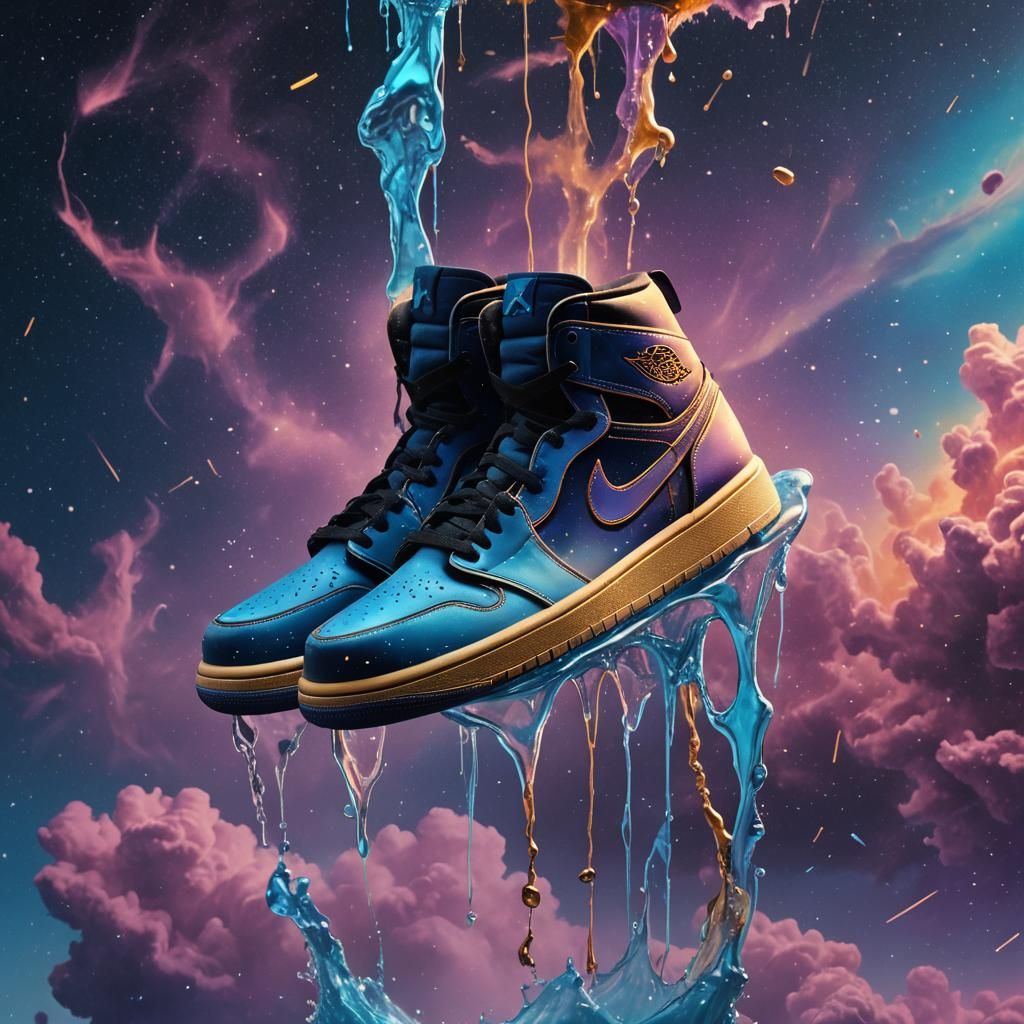 Air Jordan One Dripping in Space, Digital Art