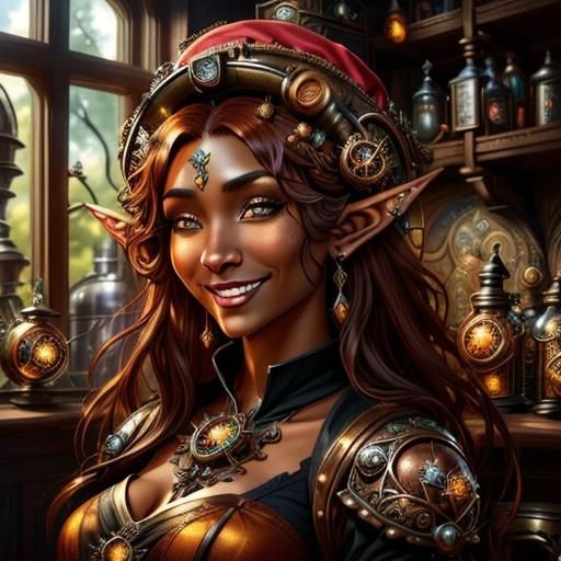 Bronze Steampunk Elf 4