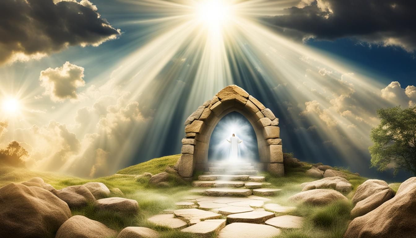 The Risen Christ: Empty Tomb in Divine Light