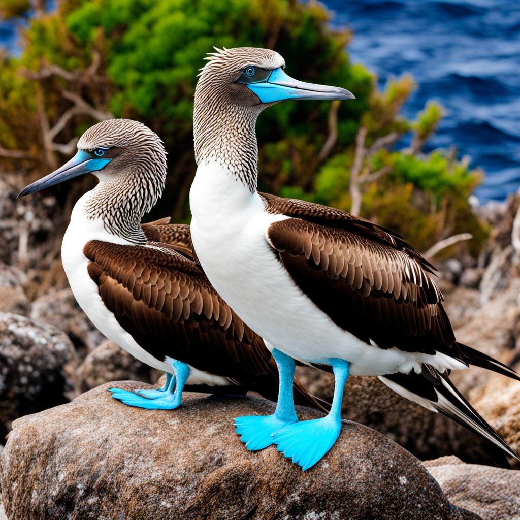 Stunning Portrait of Blue-Footed Boobies
