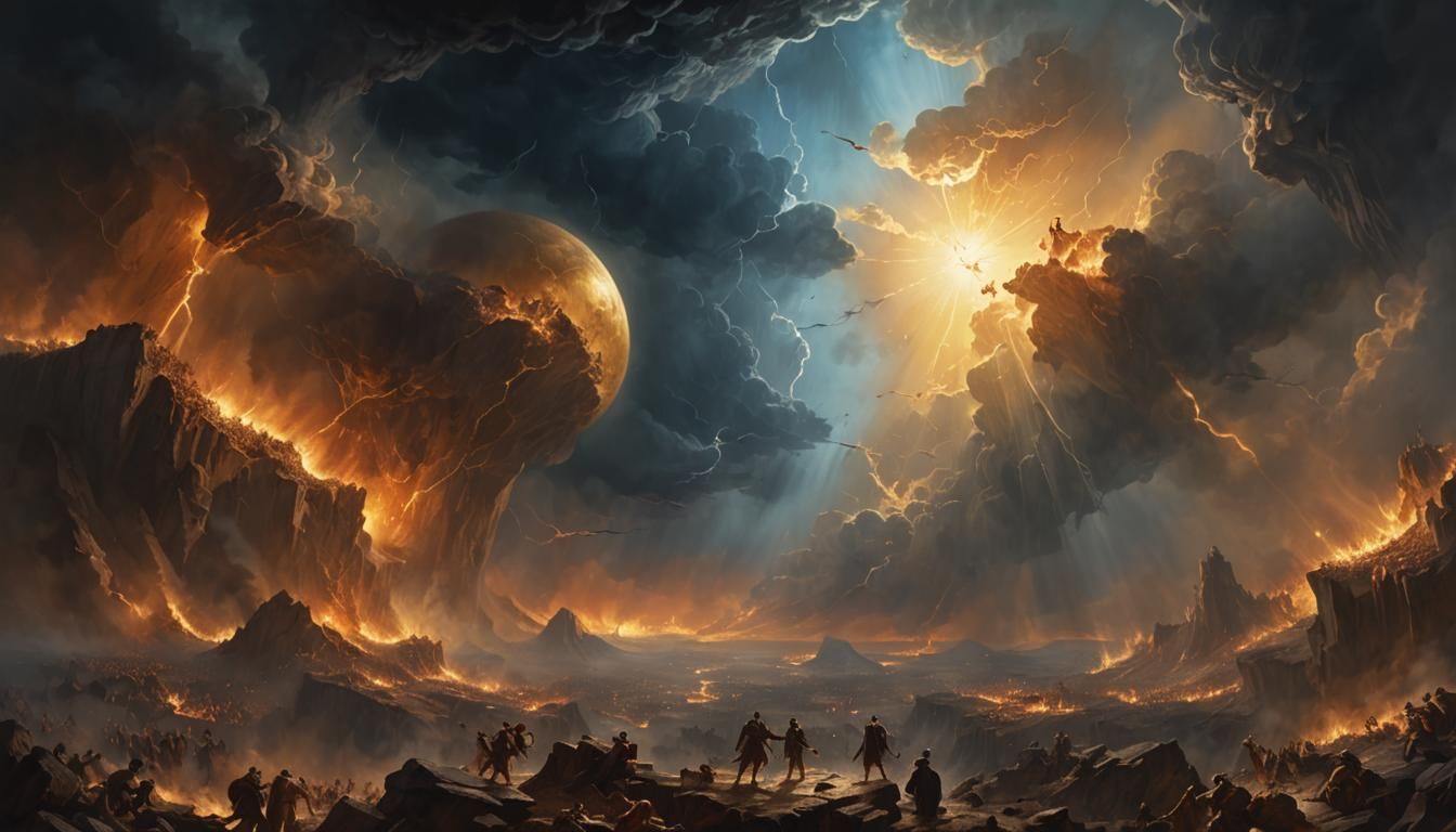 Dramatic Last Judgement in Romanticism Style