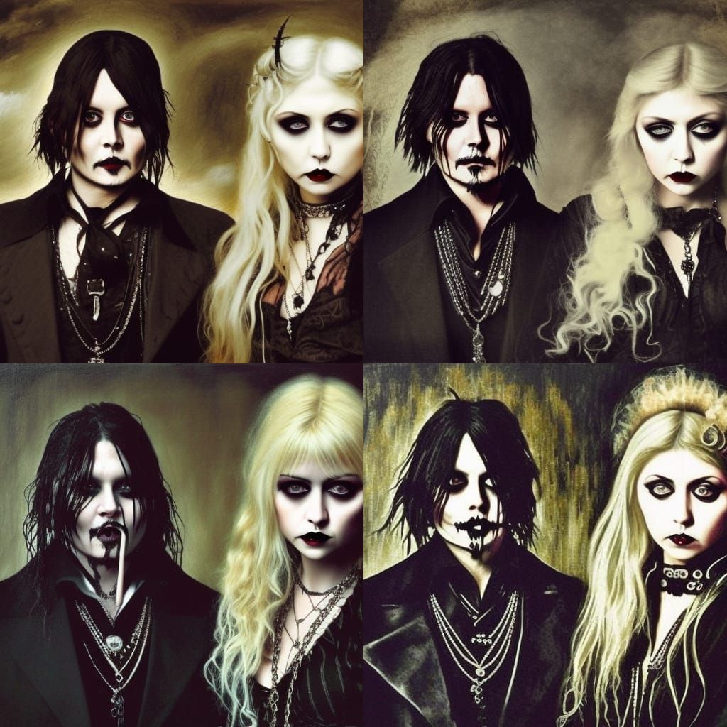 Gothic Vampires: Classic Era Painting in Dark Style