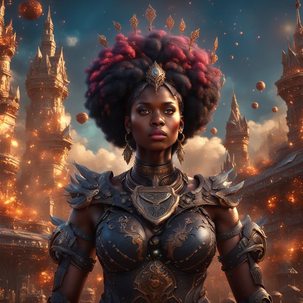 Fantasy Portrait: Detailed Matte Painting of a Young Woman