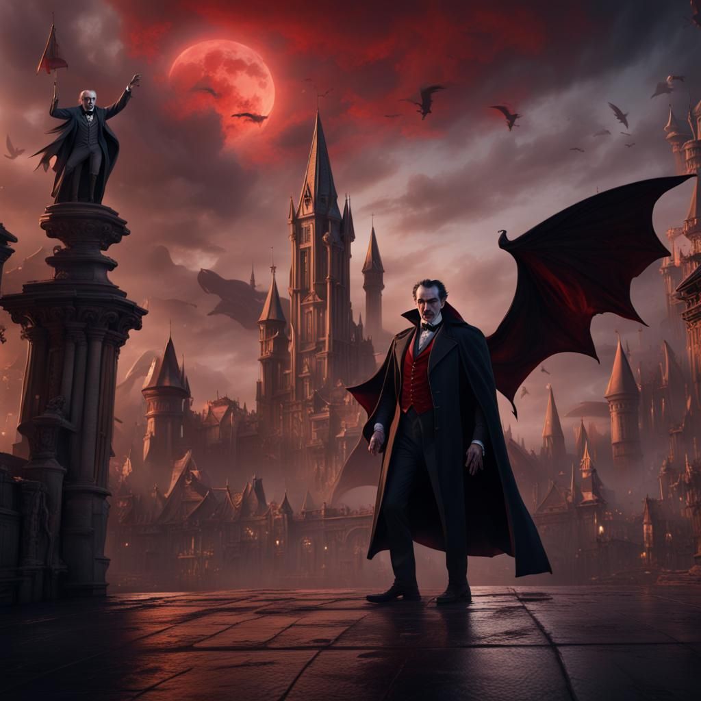 Dracula Renounces Citizenship: Detailed Matte Painting