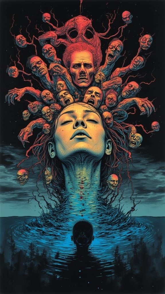 Mindscape of Emotions as Faces in Digital Art