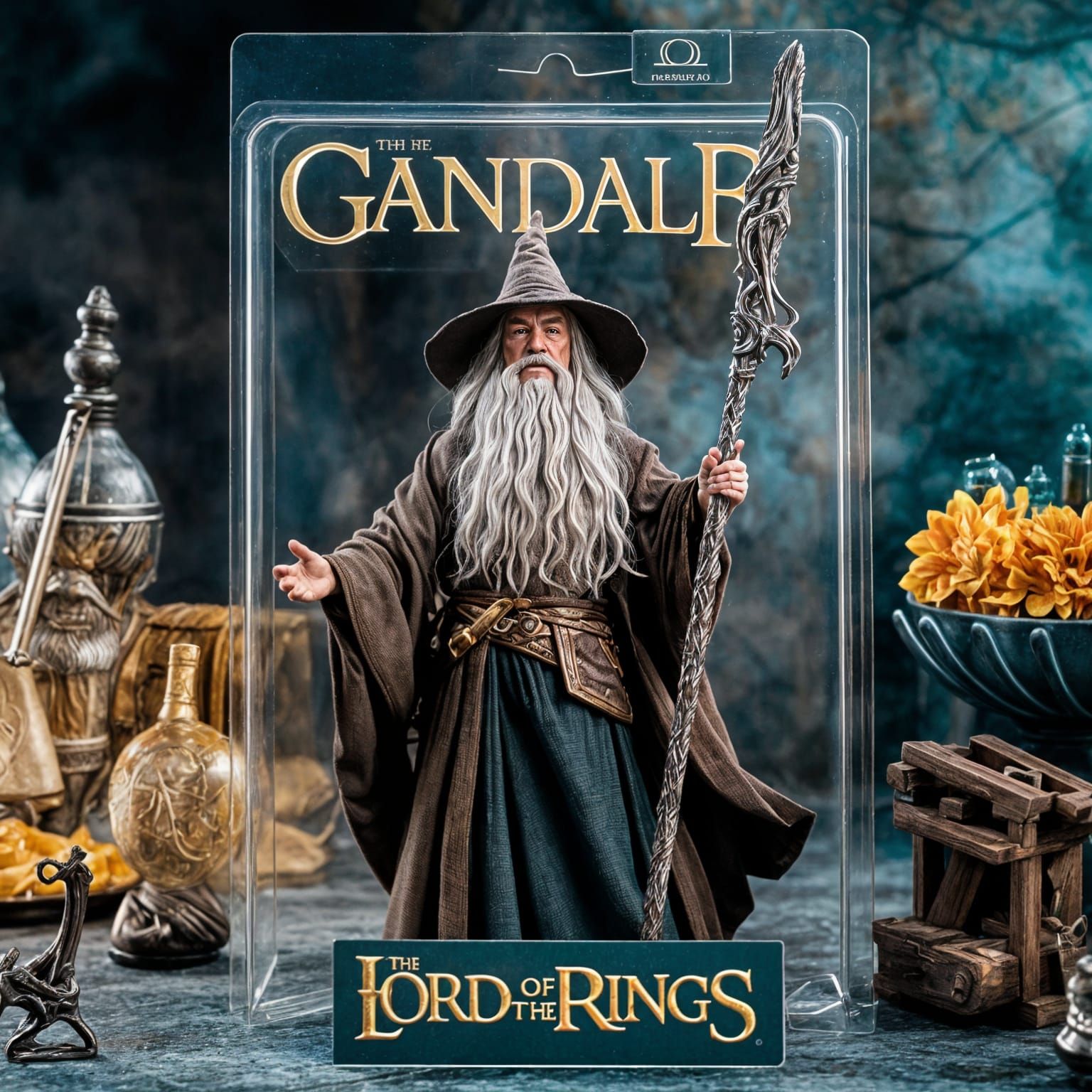 Gandalf Action Hero Figurine in Lord of the Rings Style