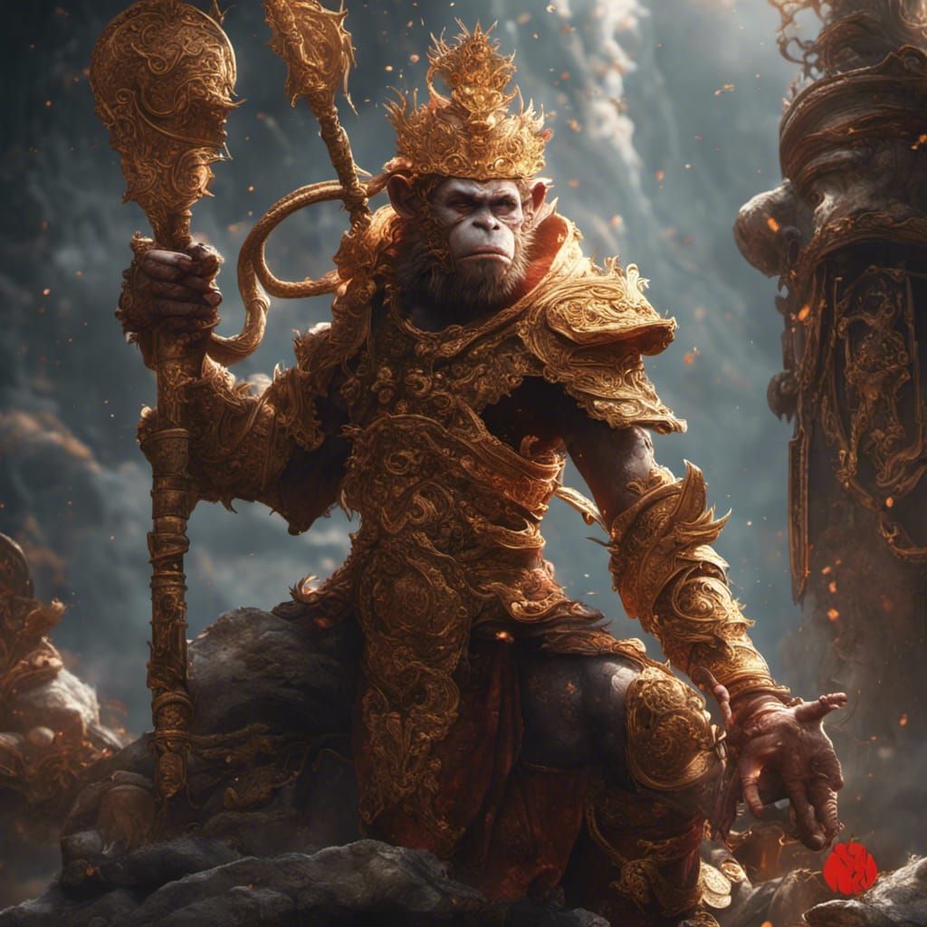 Monkey King Dark Fantasy Concept Art
