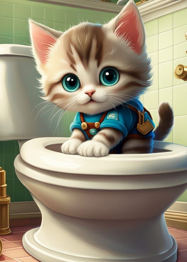 When you try to save money by hiring a kitten plumber