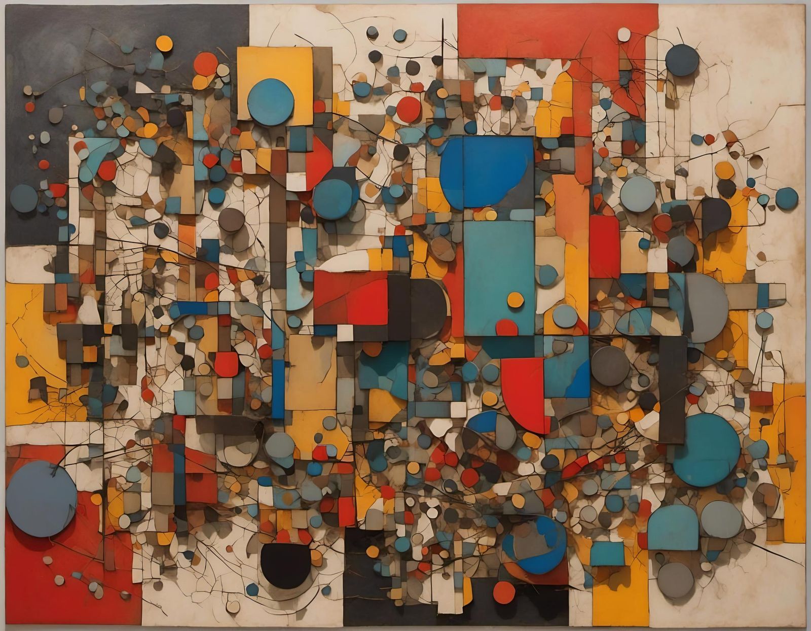 Abstract Geometric Collage in Esoteric Style