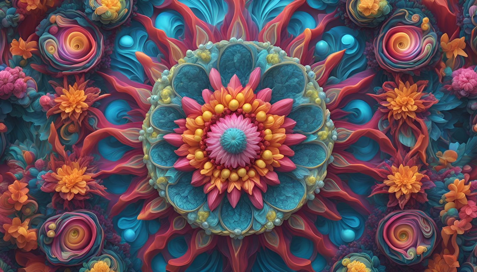 Abstract Pearly Objects in a Visionary 3D Render