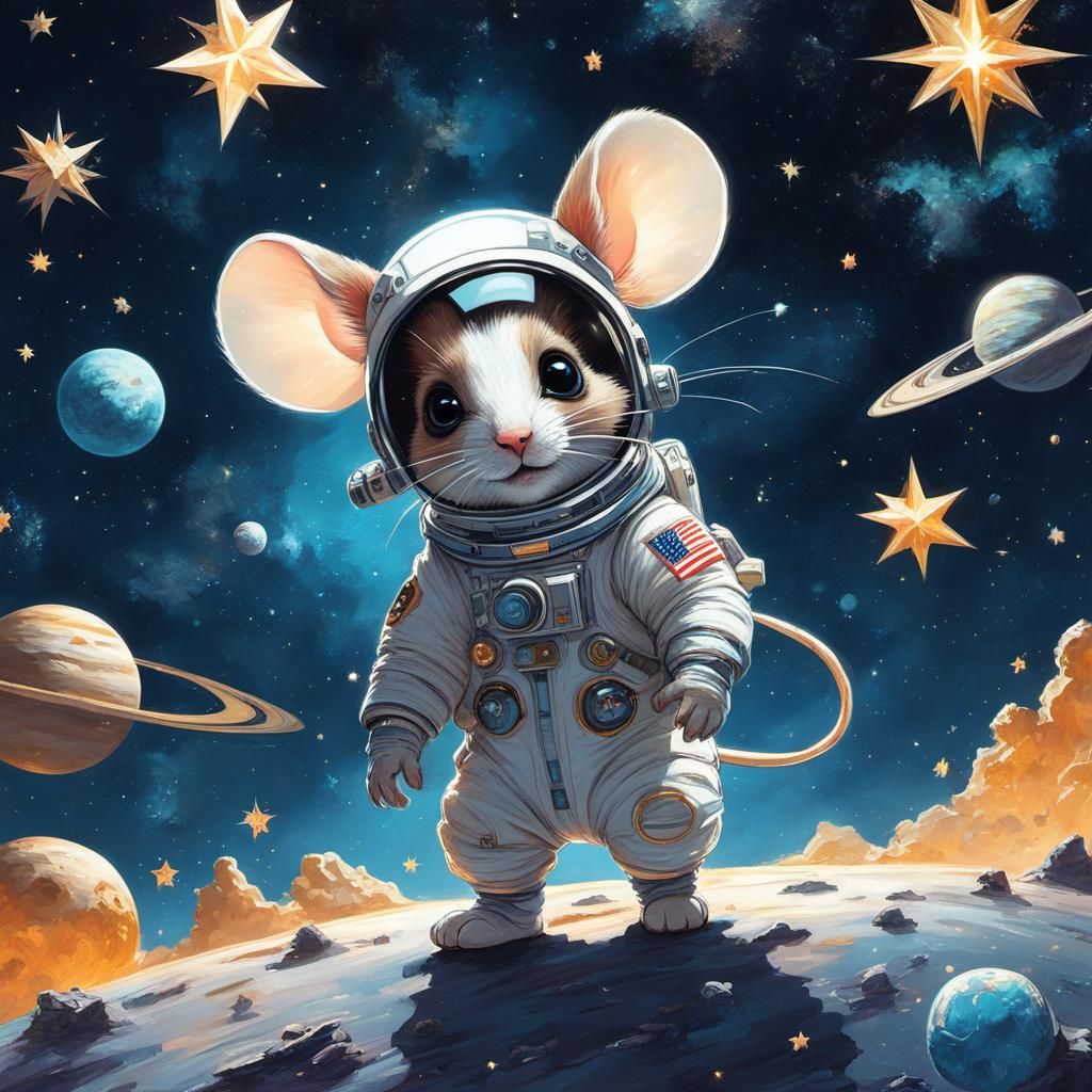 An astronaut mouse