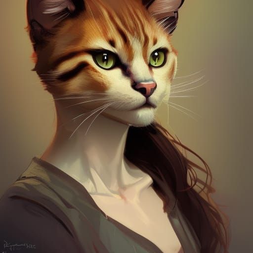 Hyperdetailed Anthropomorphic Cat Portrait in Unreal Engine ...