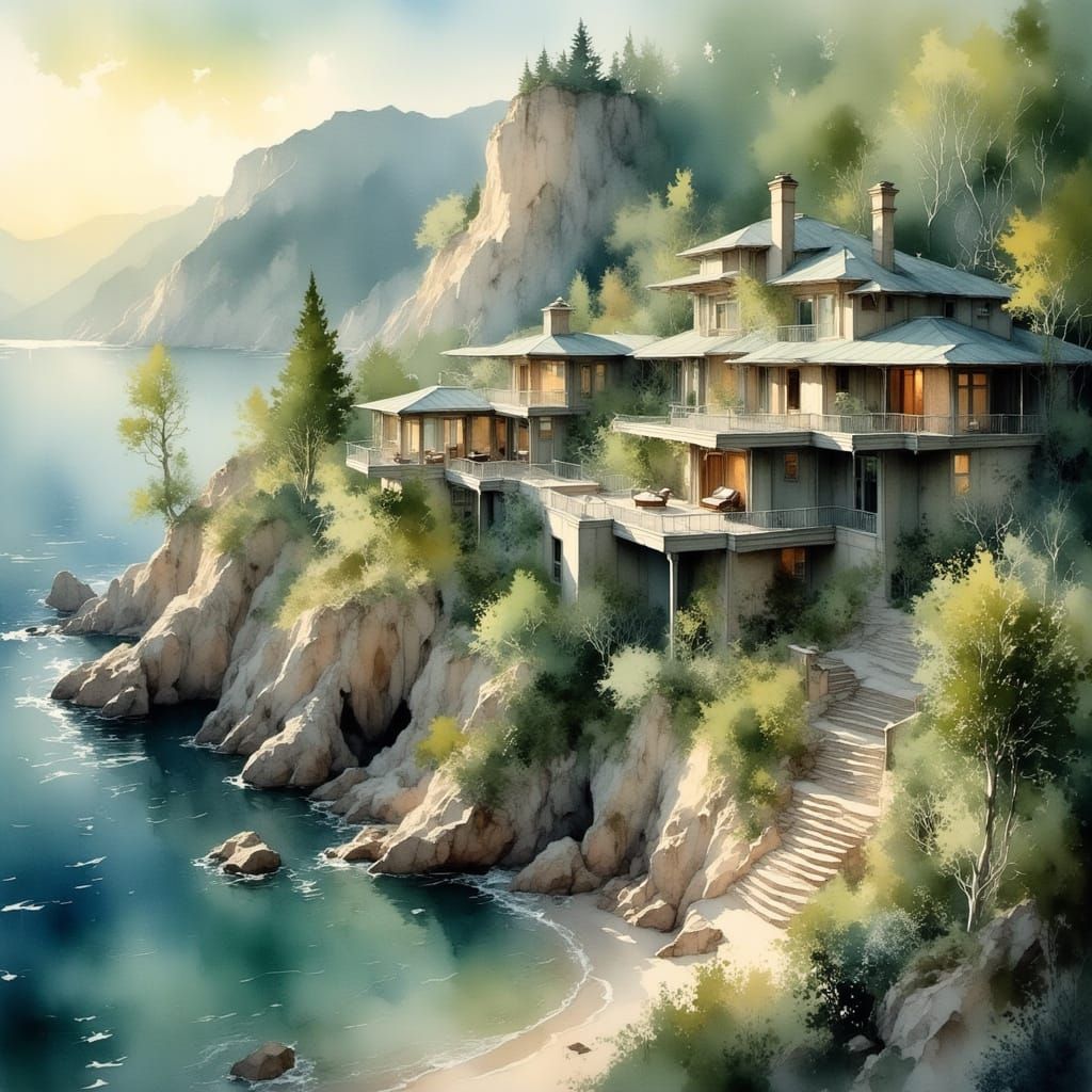 Futuristic Organic Home on Alien Planet