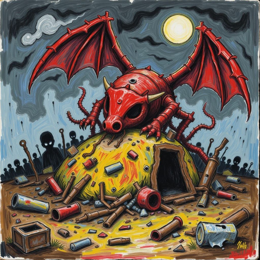 Dragon Sleeps on Treasure Pile