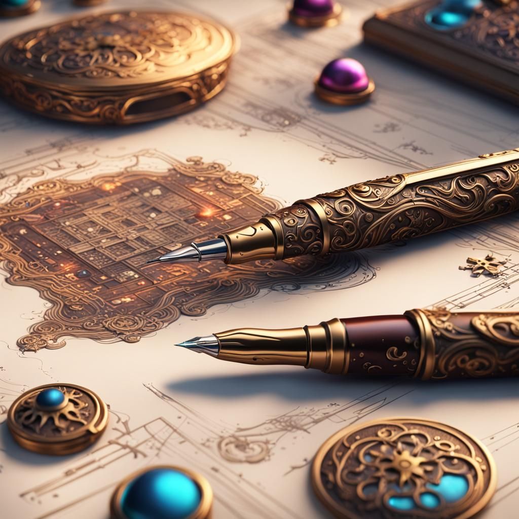 Animated Magical Pen Fantasy Concept Art