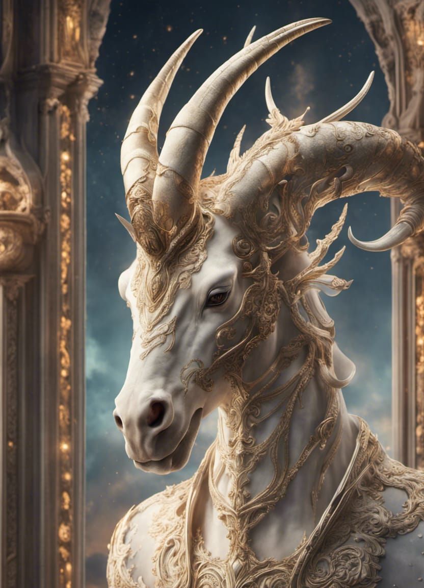 Majestic Goat Horse Man