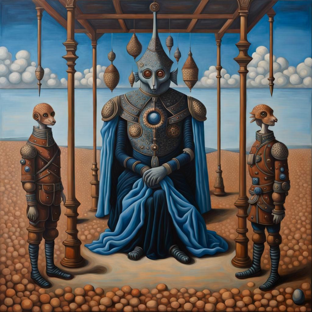 Surreal Oil Painting with Abstract Subject